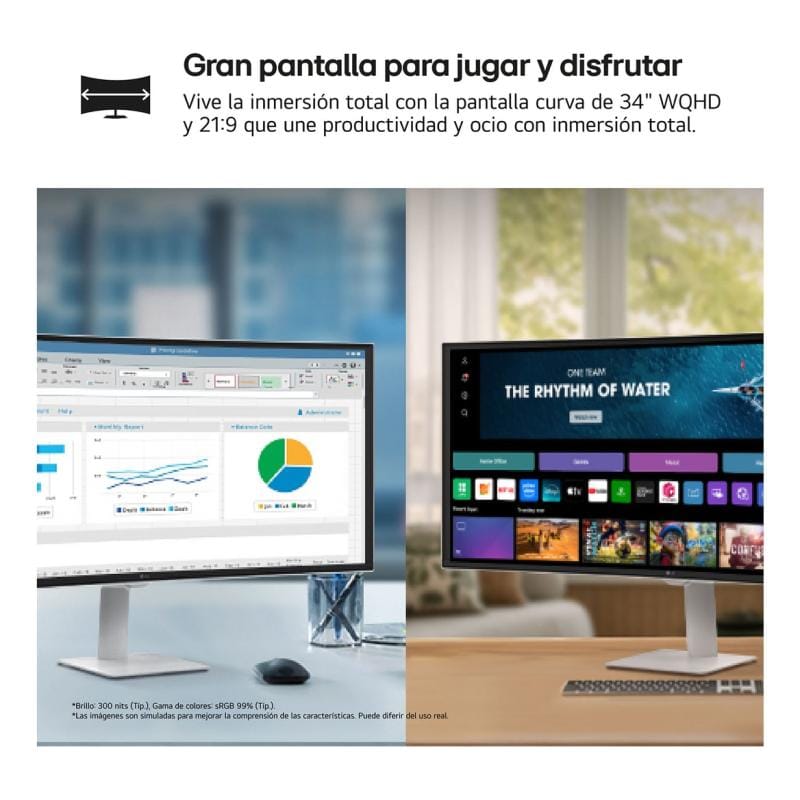 LG Monitor PC Monitor LG 34U601SA-W | 34", 4K UHD, IPS, USB-C, Alb