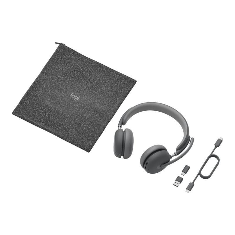 Logitech Căști wireless Logitech Zone Wireless 2 pentru business, versiune Teams cu receiver USB (981-001152)