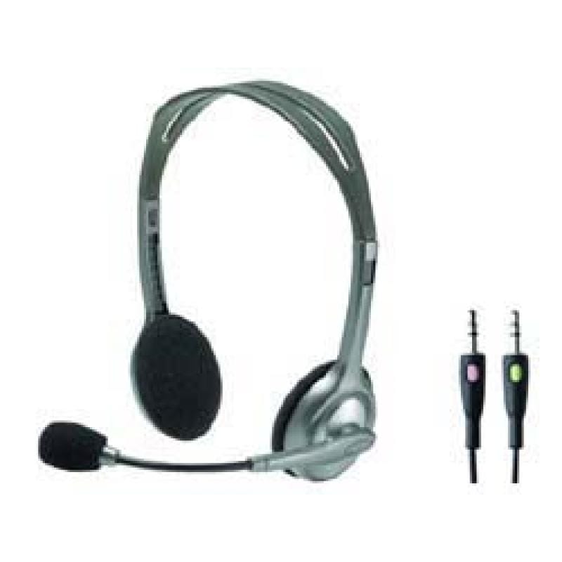 Logitech Căști Logitech H110 cu microfon, jack 3,5 mm, pentru PC și laptop (981-000271)