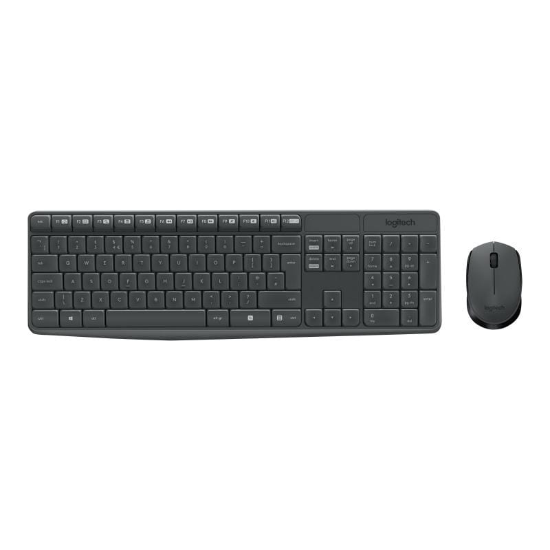 Logitech Mouse Set Tastatura si Mouse Logitech MK235 920-007931 | Wireless, Layout US, Receptor USB, Negru
