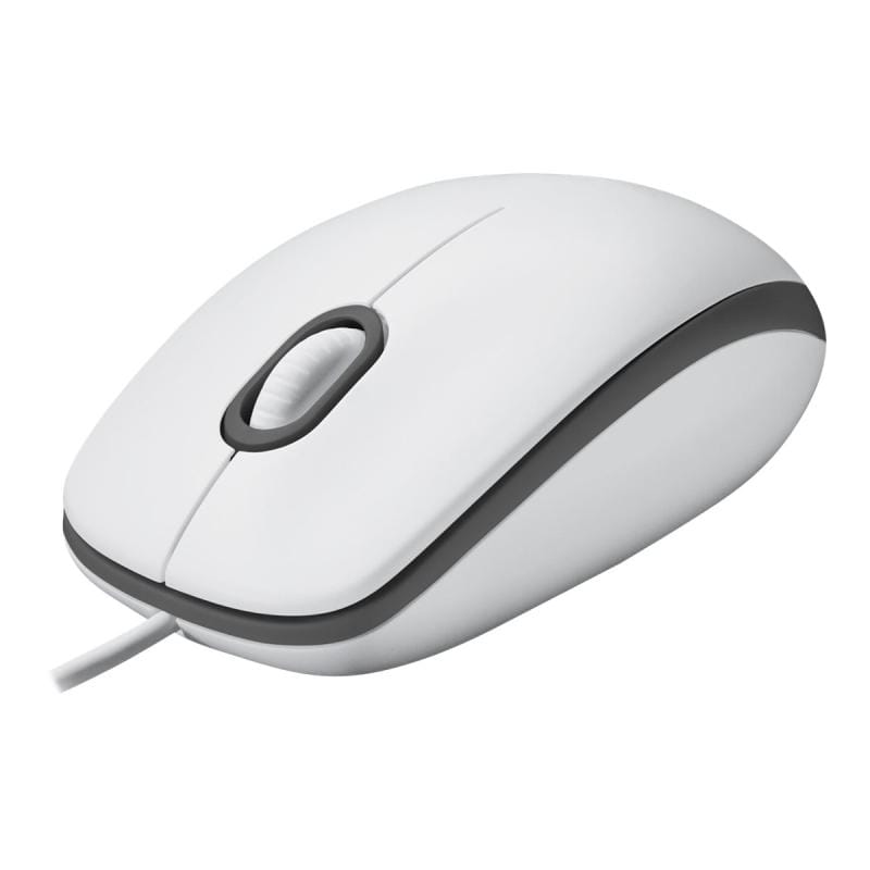 Logitech Mouse Logitech M100, Alb, USB, Optic, 910-006764 (910006764)