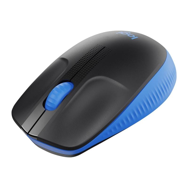 Logitech Mouse wireless Logitech M190, full-size, ergonomic, albastru, receptor USB, Plug & Play, 910-005907