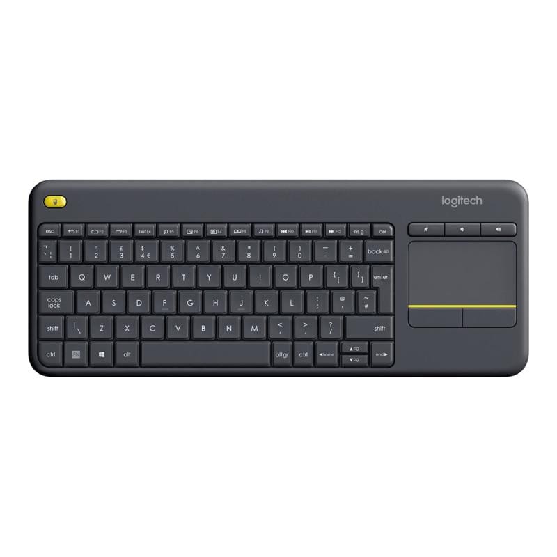 Logitech Tastatură wireless Logitech K400 Plus cu touchpad integrat, layout US, negru, 920-007145