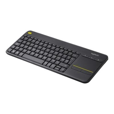 Logitech Tastatură wireless Logitech K400 Plus cu touchpad integrat, layout US, negru, 920-007145