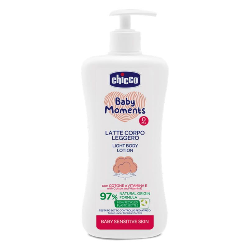 Chicco Îngrijire bebe Lotiune Dermatologica Fluida pentru Corp Chicco 10243-9 | Baby Moments Sensitive, 500ml, 0 Luni+