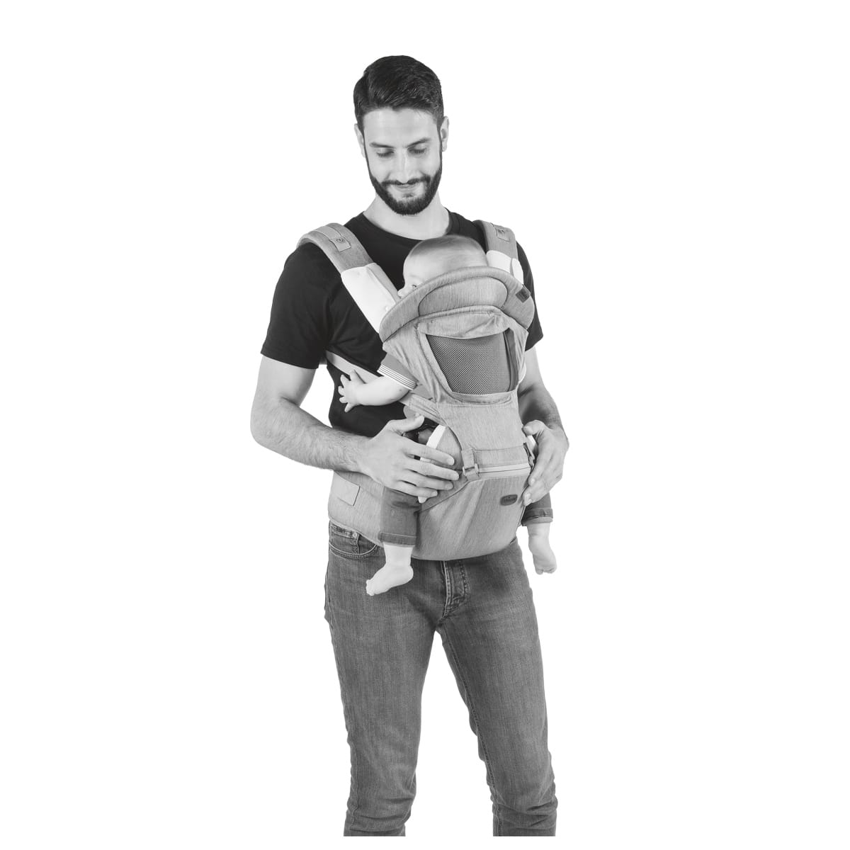 Chicco Puericultură Marsupiu Ergonomic Chicco Hip Seat 79147-8 | 0 Luni+, Suport Sold, Hazelwood