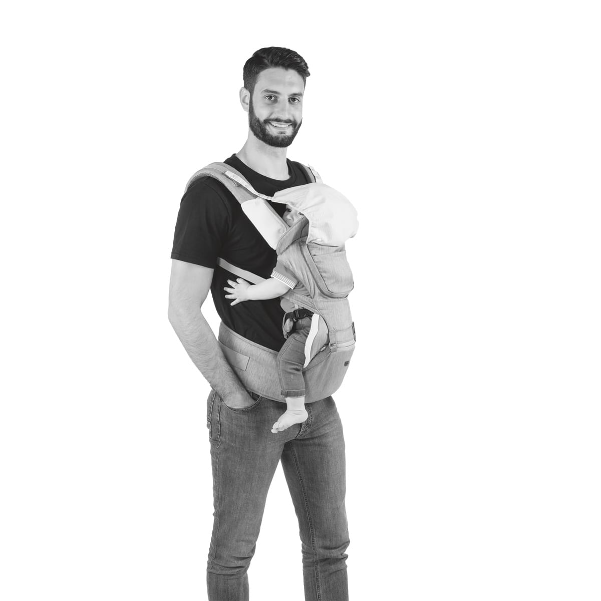 Chicco Puericultură Marsupiu Ergonomic Chicco Hip Seat 79147-8 | 0 Luni+, Suport Sold, Hazelwood