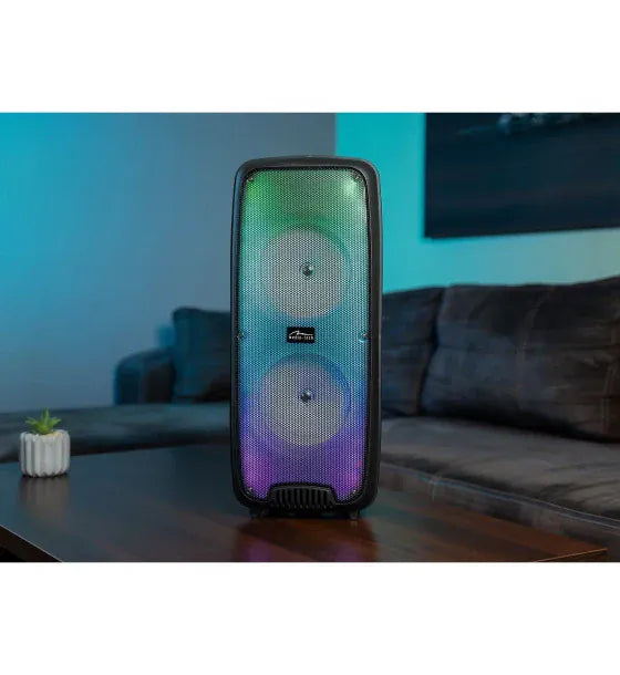 Media-Tech Boxa Portabila wireless Media-Tech FLAMEZILLA MT3178 Radio FM MP3 Player Karaoke20W RMS iluminare RGB Negru