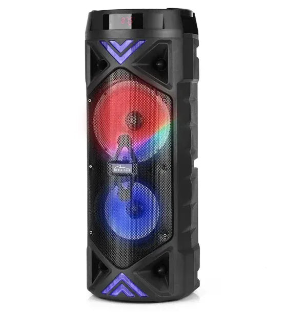 Media-Tech Boxa Portabila wireless pentru Karaoke Media-Tech FUNBOX KEG PRO MT3182 Radio FM MP3 Player Karaoke 50W RMS iluminare RGB Negru