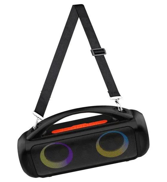 Media-Tech Boxa Portabila wireless pentru Karaoke Media-Tech POWER AUDIO PRO MT3184 Radio FM MP3 Player Karaoke 60W RMS iluminare RGB Negru