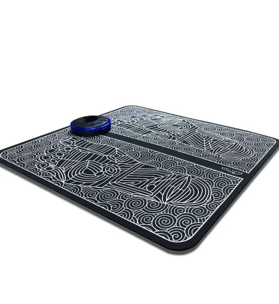 Media-Tech Covoras pentru masaj pentru picioare si gambe Media-Tech EMS FOOT MASSAGER MT6527 8 moduri masaj 18 niveluri de intensitate Negru