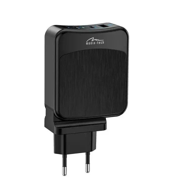 Media-Tech Incarcator universal Media-Tech 65 W 2xUSB-C/USB 30 Plastic 120x60x27 mm Negru