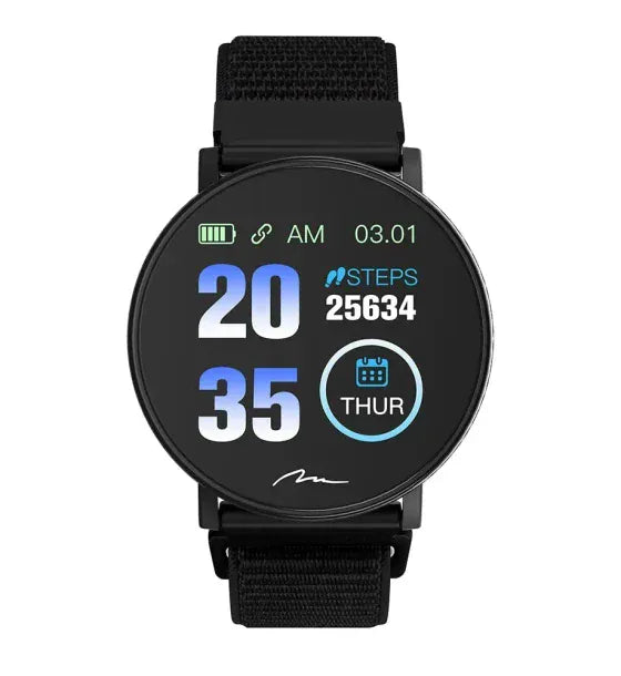 Media-Tech SmartWatch Media-Tech ACTIVEBAND Thaiti MT871 Monitorizare Puls Pedometru Alarma Notificare Apeluri si Aplicatii Functii Sport Negru