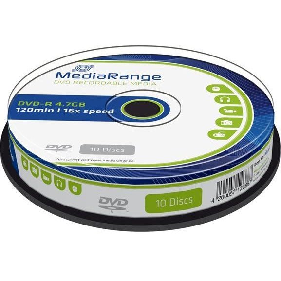 MediaRange DVD+R 4,7GB 16X Cake10