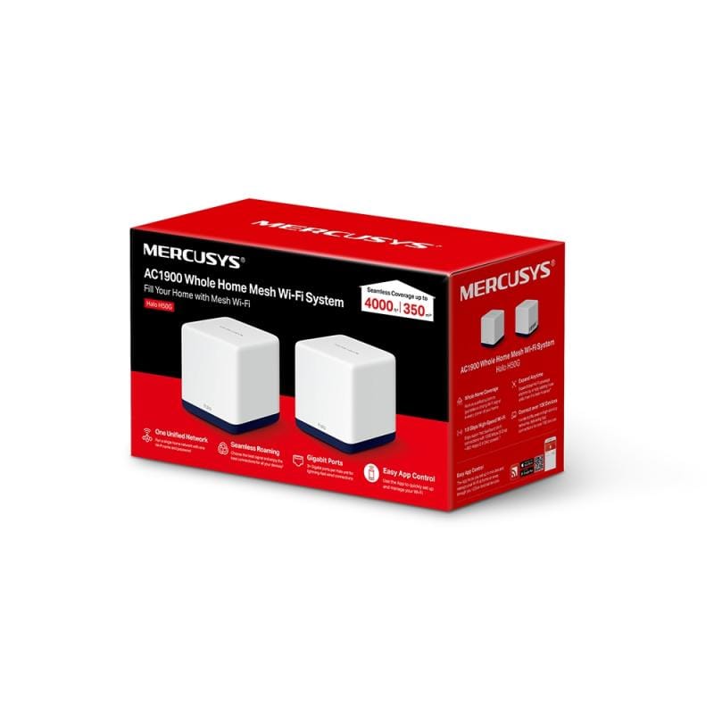 Mercusys by TP-LINK Sistem Mesh Wi-Fi Sistem Mesh Wi-Fi Mercusys Halo H50G | Dual-Band, Gigabit, 2-pack