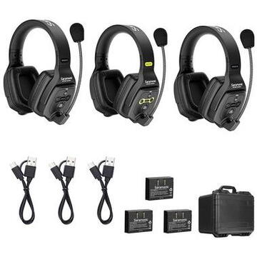 Solutie intercom stereo comp Saramonic WiTalk WT3D3xbat, 3 pers, Full-Duplex 1.9GHz, dual-ear