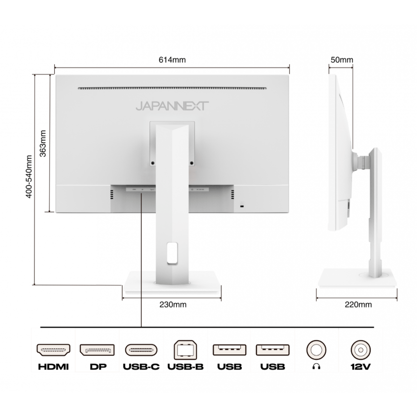 JAPANNEXT Monitor PC Monitor JAPANNEXT JN-IPS270UHD60F | 27" 4K UHD IPS USB-C