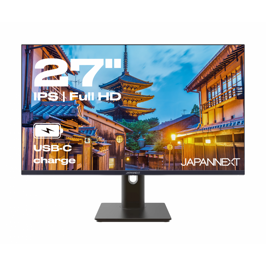 Monitor JAPANNEXT JN-IPS27FHDR | 27 inch, IPS, Full HD, USB-C 65W, Negru