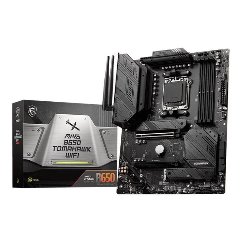 MSI Placa de baza Placa de baza MSI MAG B650 TOMAHAWK WIFI 7D75-001R | Socket AM5, ATX, DDR5, Wi-Fi 6E, LAN 2.5G