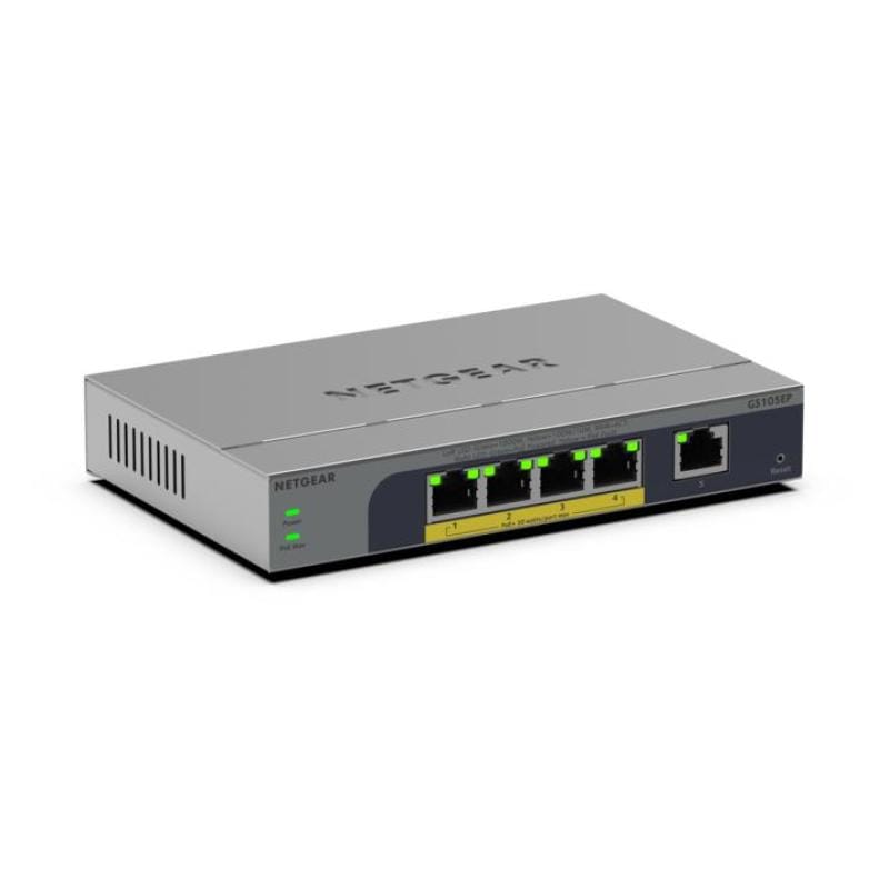 Netgear Switch Switch Netgear GS105EP-100EUS | 5 Porturi Gigabit, 4x PoE+, Managed