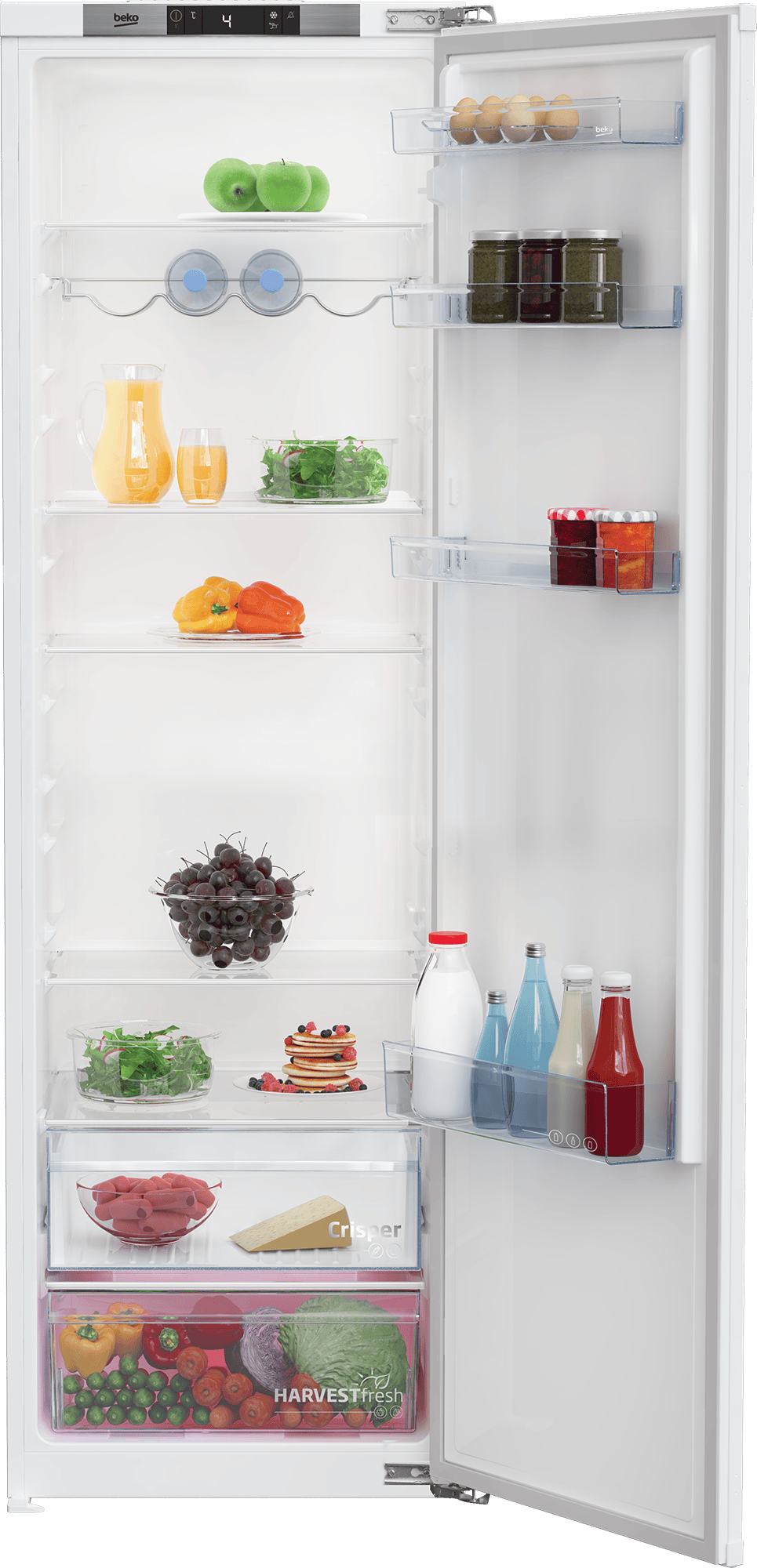Beko Frigider Frigider 1 Usa Beko BSSA315E4FN | 309L, Clasa E, HarvestFresh, 177.5cm, 54x54.5x177.5cm