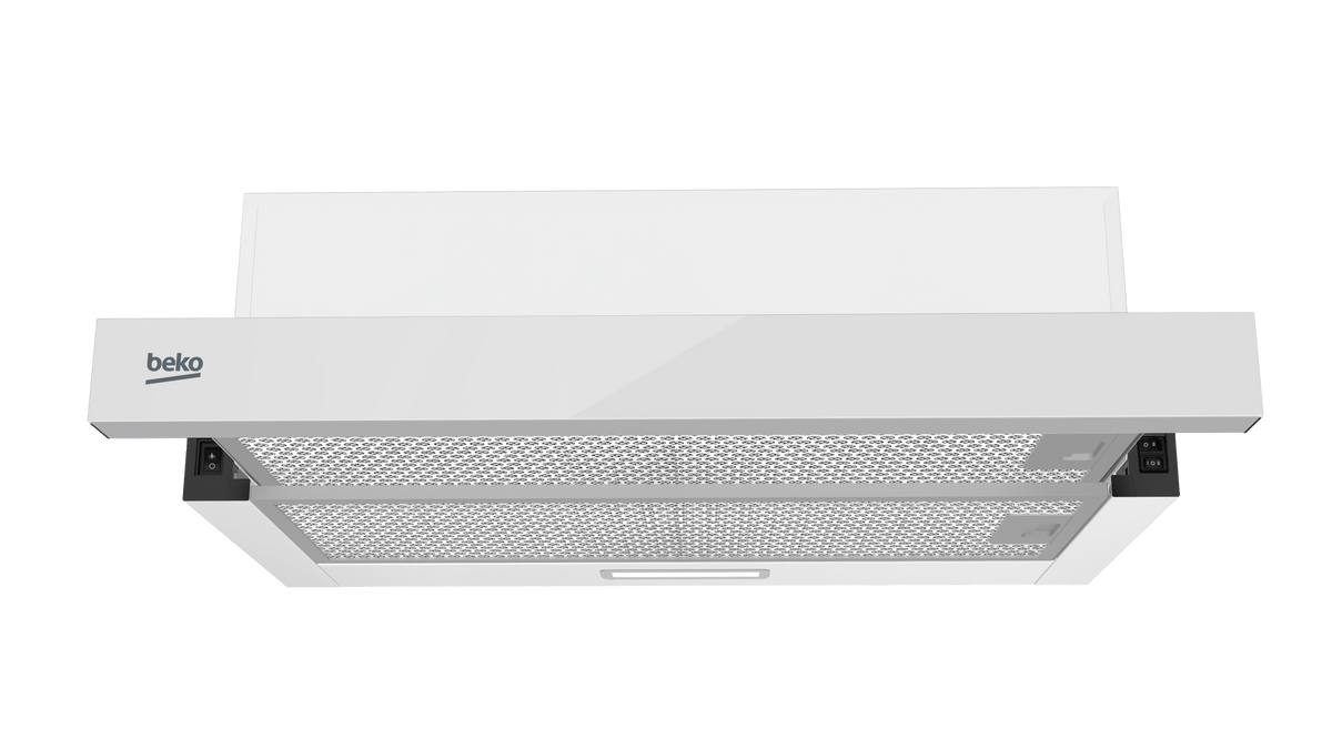 Beko Hota telescopica Hota Telescopica Beko HNT63322WH | 60cm, 320m3/h, Clasa B, Alb