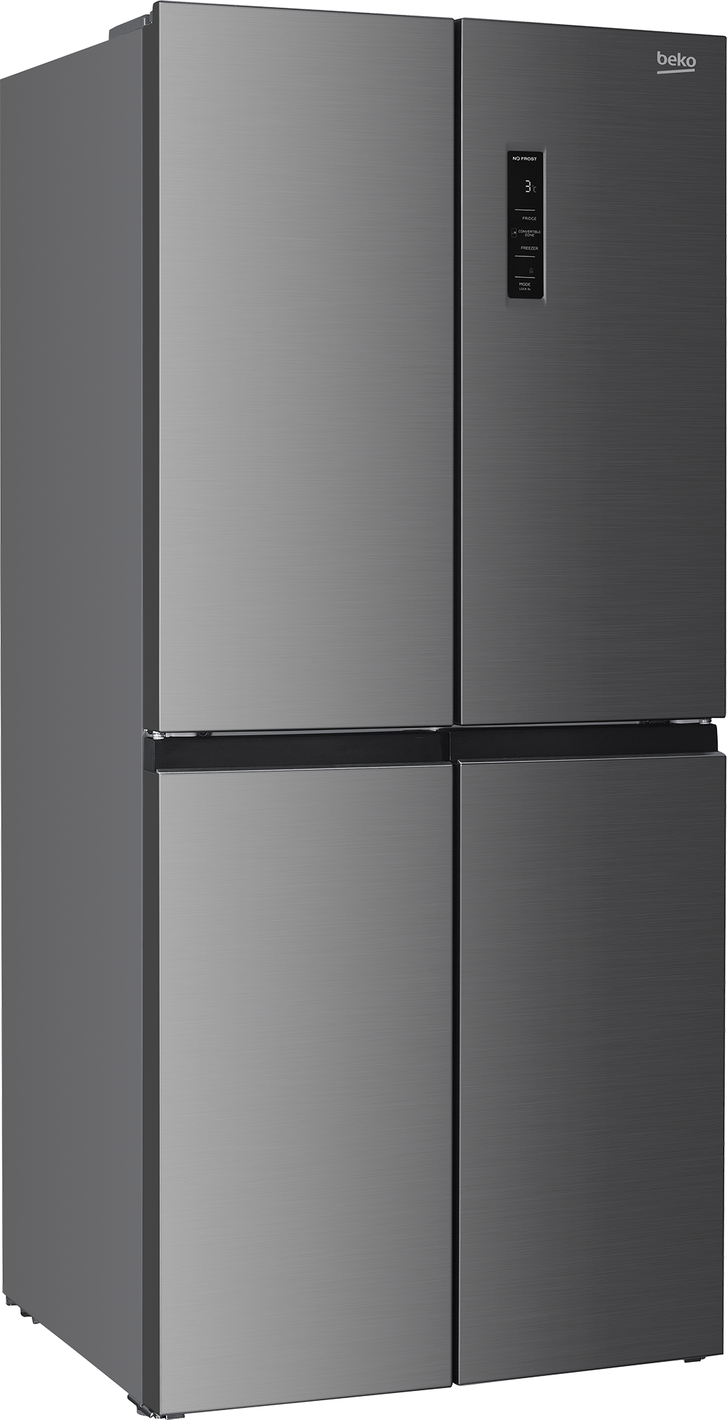Side by side Beko GNO46623XPN, 4 usi, tehnologie racire NeoFrost, 466 L, Clasa D, afisaj electronic, control Touch, Ha