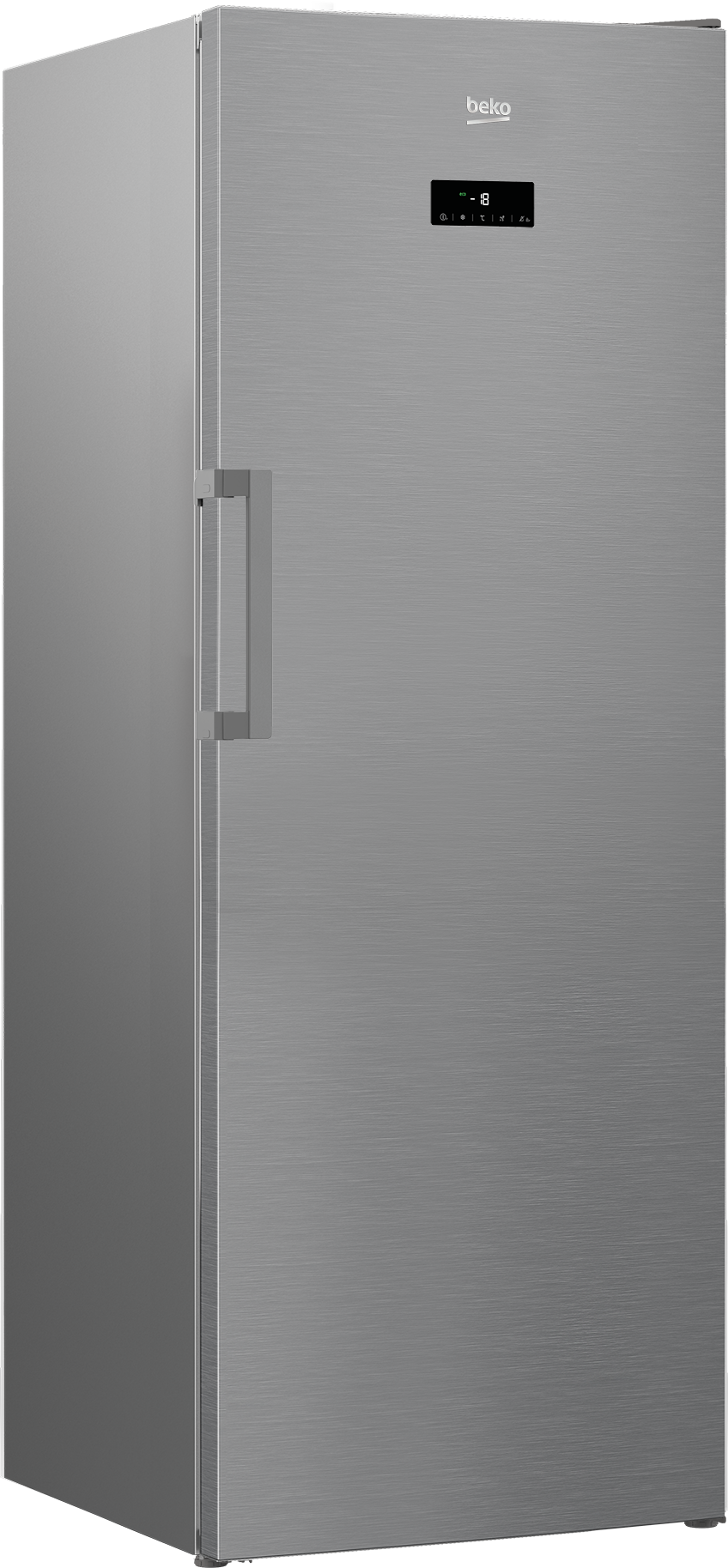 Congelator vertical Beko RFNE448E41XB, NoFrost, Electronic Display, 448 L, clasa energetica E, congelare rapida, 8 comp
