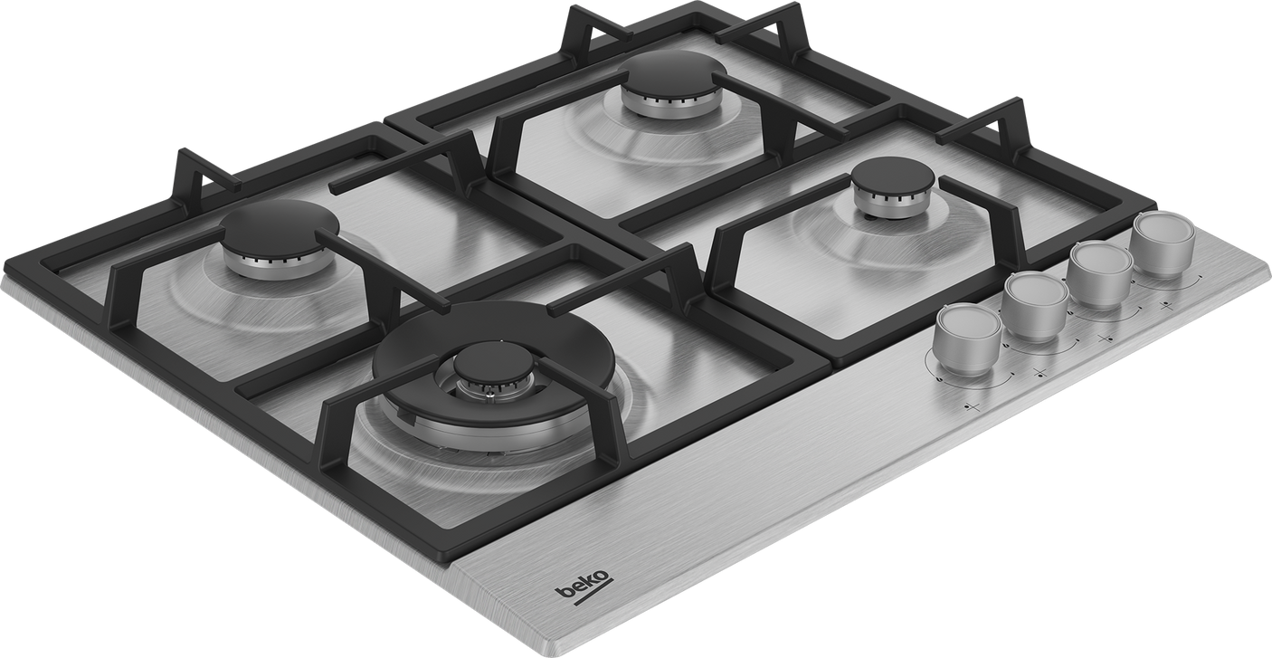 Plita gaz, control butoane frontal, 3 arzatoare + 1 wok, siguranta plita, aprindere integrata, arzatoare cu eficienta ri