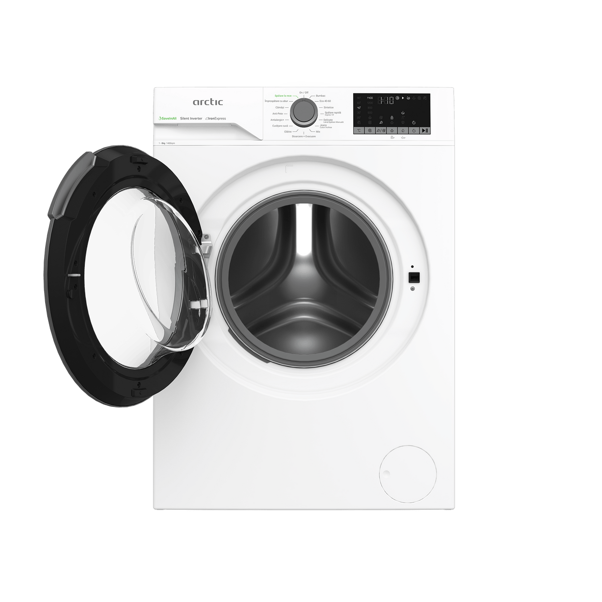 Arctic Masina de spalat rufe Masina de spalat rufe Arctic APLM2WFSU28411W, 8kg, 1400 RPM, 15 programe Clasa A, , Alb/Gri