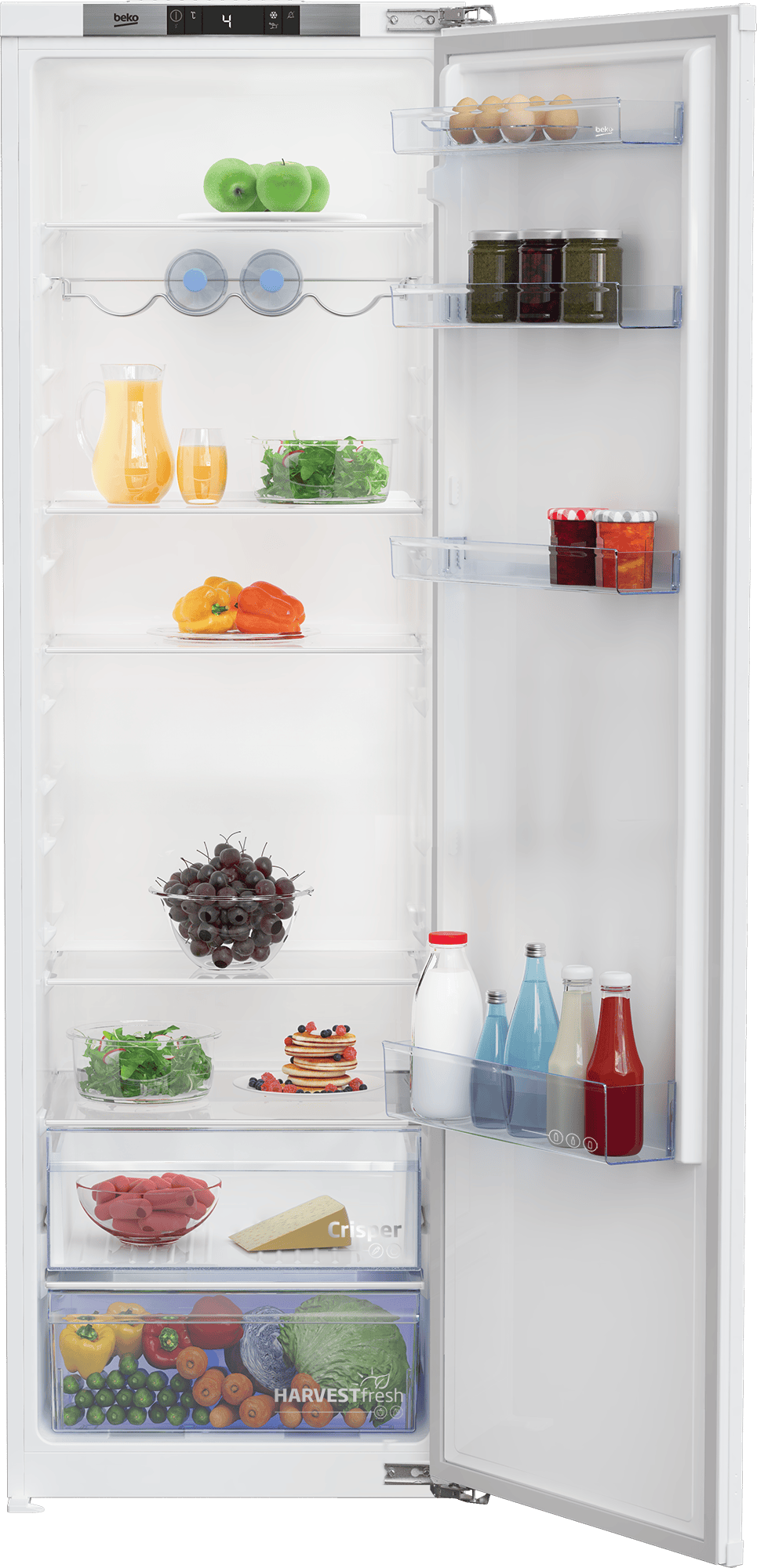 Beko Frigider Frigider 1 Usa Beko BSSA315E4FN | 309L, Clasa E, HarvestFresh, 177.5cm, 54x54.5x177.5cm