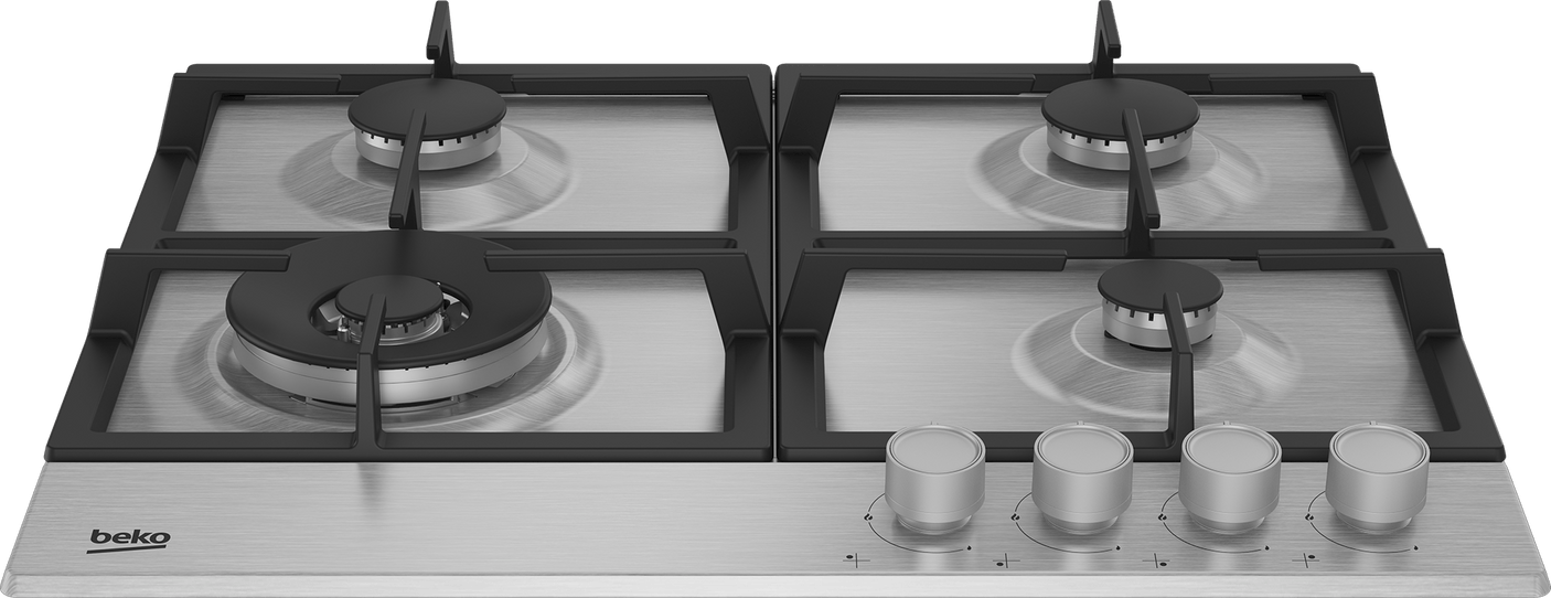 Beko Plita incorporabila Plita Incorporabila Beko HIAW64225SX | 60cm, 4 Arzatoare, Wok, Inox, 58x51x4.6cm