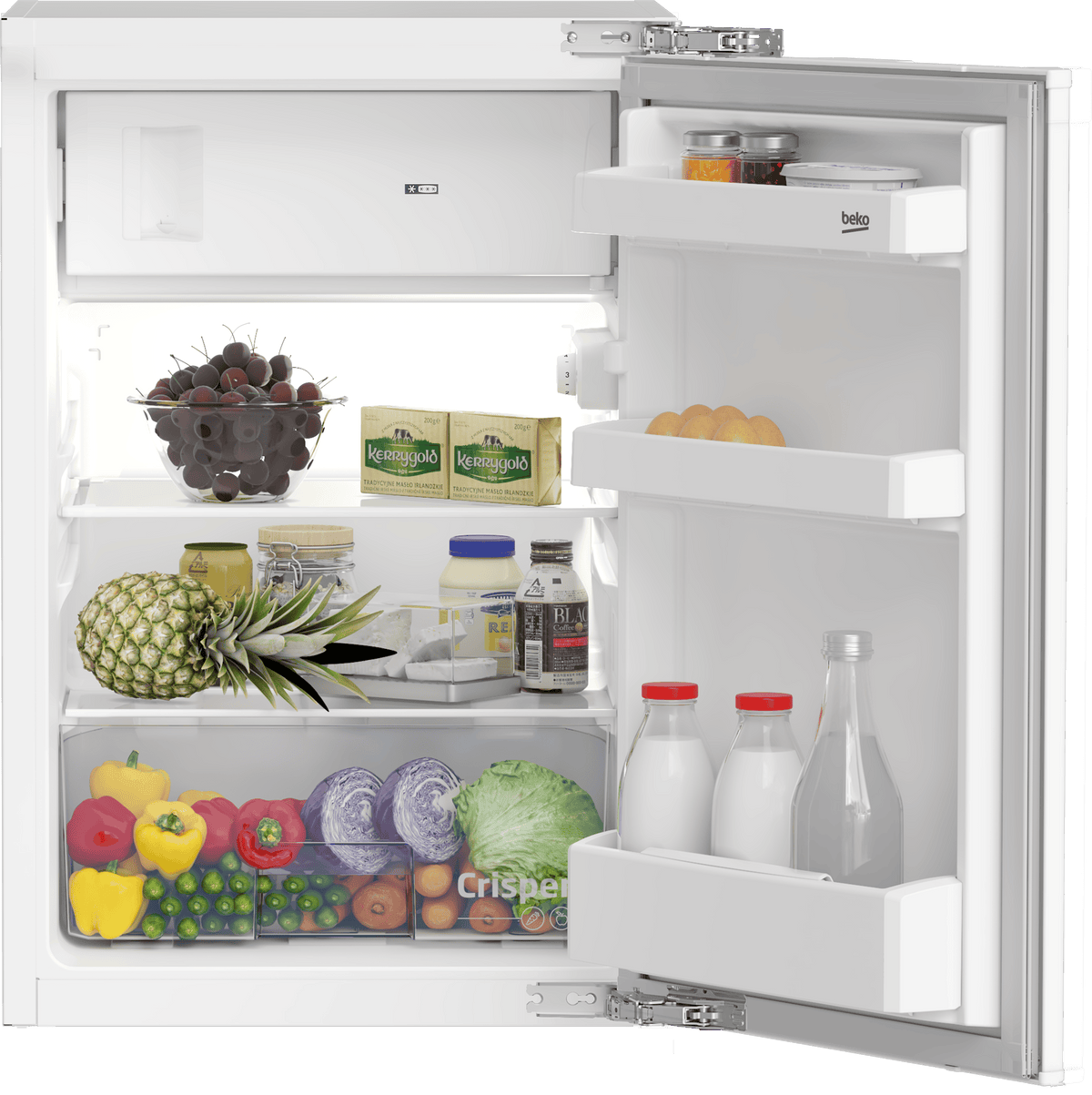 Beko Frigider Frigider 1 Usa Beko B1754N | Incorporabil, 110L, Clasa E, LED, 54.5x54.5x86.6cm
