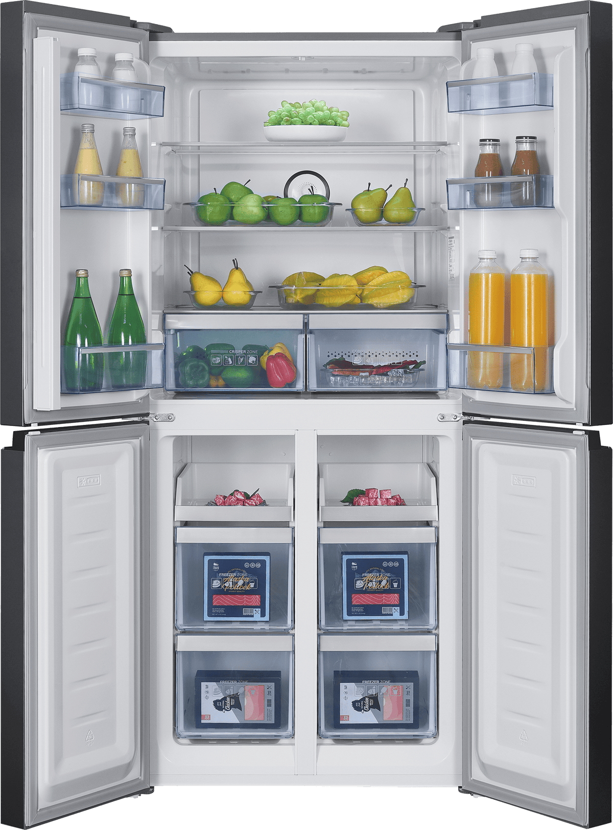 Beko Side by side Side by Side Beko GNO46623XPN | 466L, NeoFrost, 4 Usi, Clasa D, Harvest Fresh, 79x73x180cm