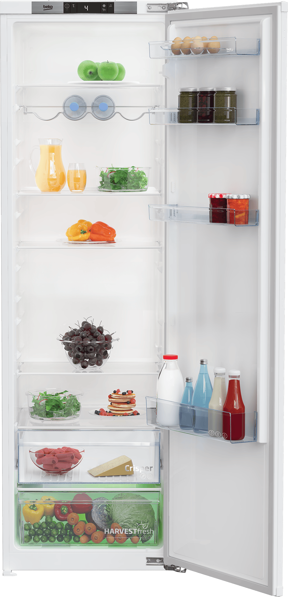 Beko Frigider Frigider 1 Usa Beko BSSA315E4FN | 309L, Clasa E, HarvestFresh, 177.5cm, 54x54.5x177.5cm