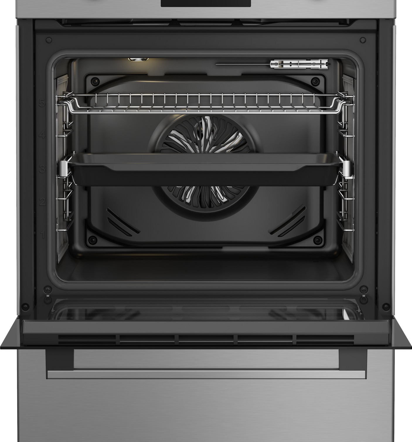 Aragaz electric Beko, Cuptor incorporabil multifunctional, 11 functii de gatire, 3D Cooking, Easy grill, LED display cu
