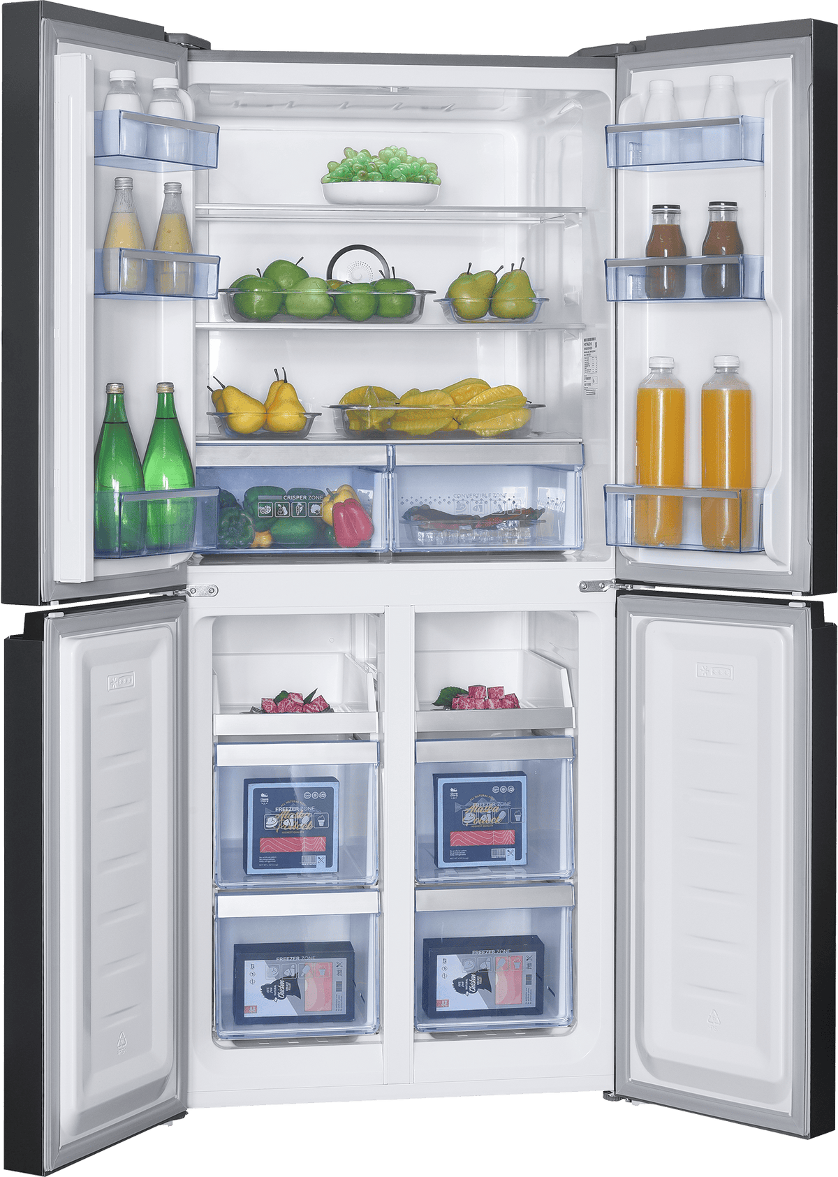 Beko Side by side Side by Side Beko GNO46623XPN | 466L, NeoFrost, 4 Usi, Clasa D, Harvest Fresh, 79x73x180cm