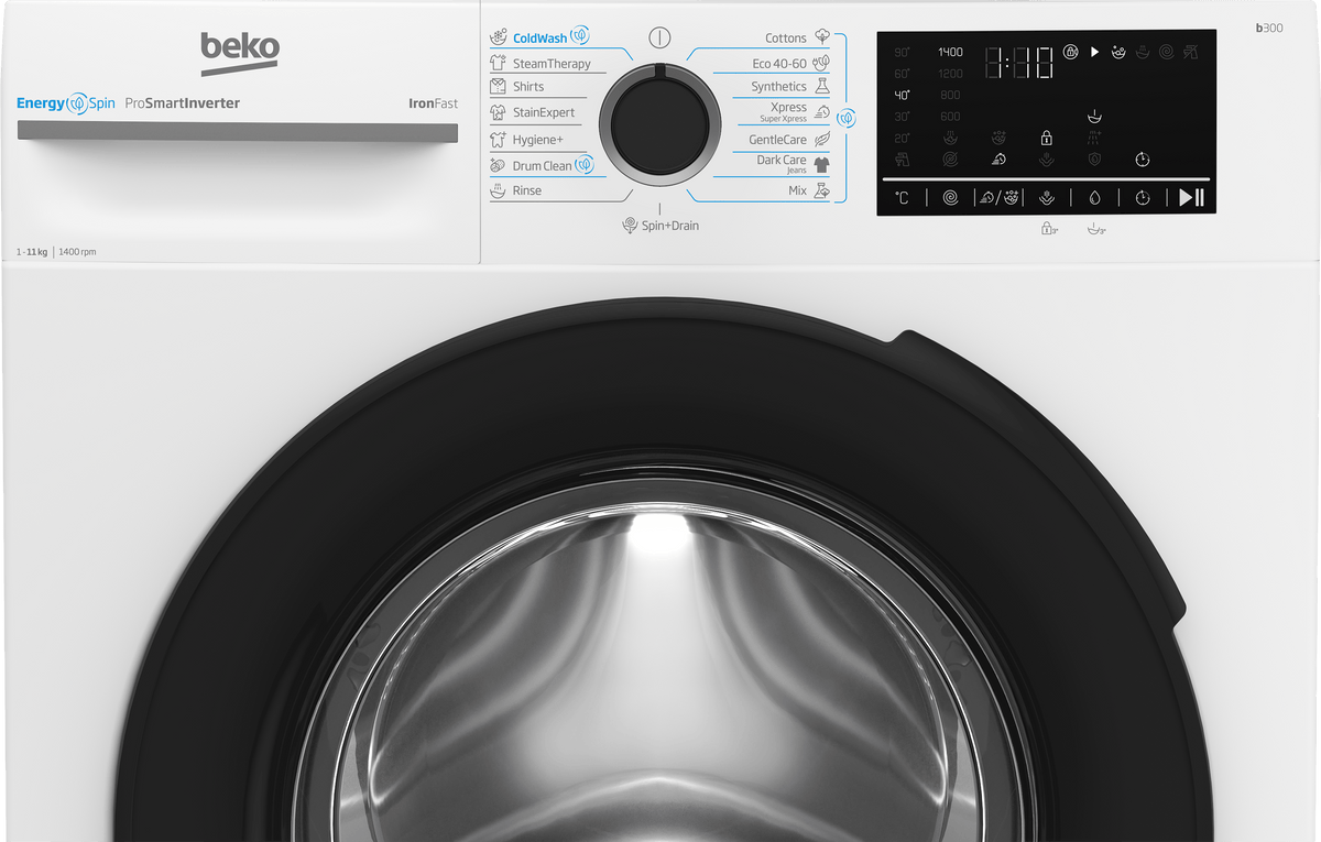 Beko Masina de spalat rufe Masina de spalat rufe Beko BM3WFST411415W | 11kg, 1400 RPM, 15 programe, Clasa A, Alb, 63x60x84.5cm