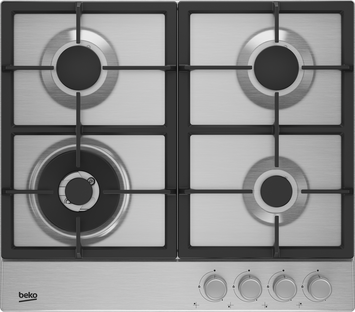 Beko Plita incorporabila Plita Incorporabila Beko HIAW64225SX | 60cm, 4 Arzatoare, Wok, Inox, 58x51x4.6cm