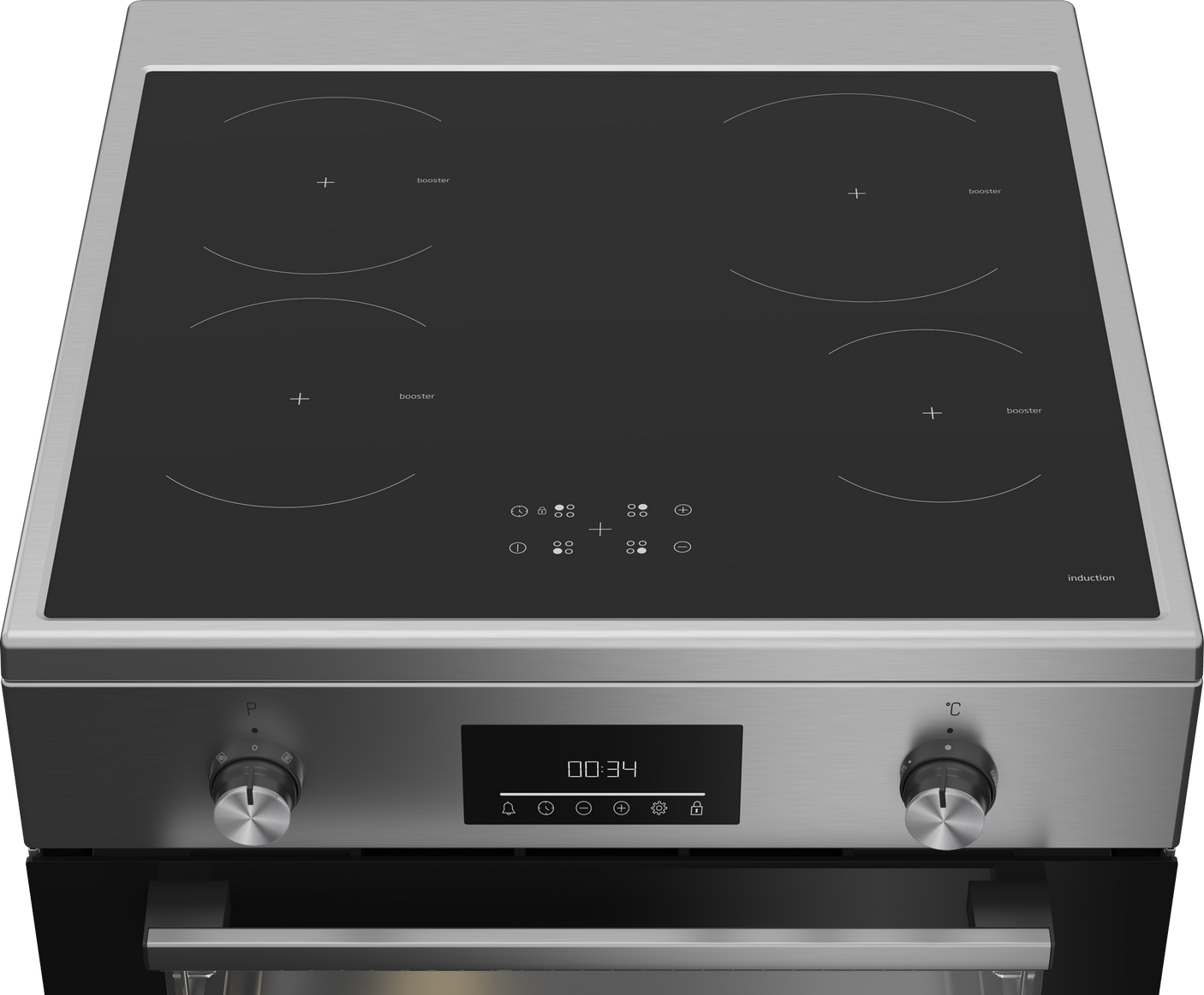 Aragaz electric Beko, Cuptor incorporabil multifunctional, 11 functii de gatire, 3D Cooking, Easy grill, LED display cu