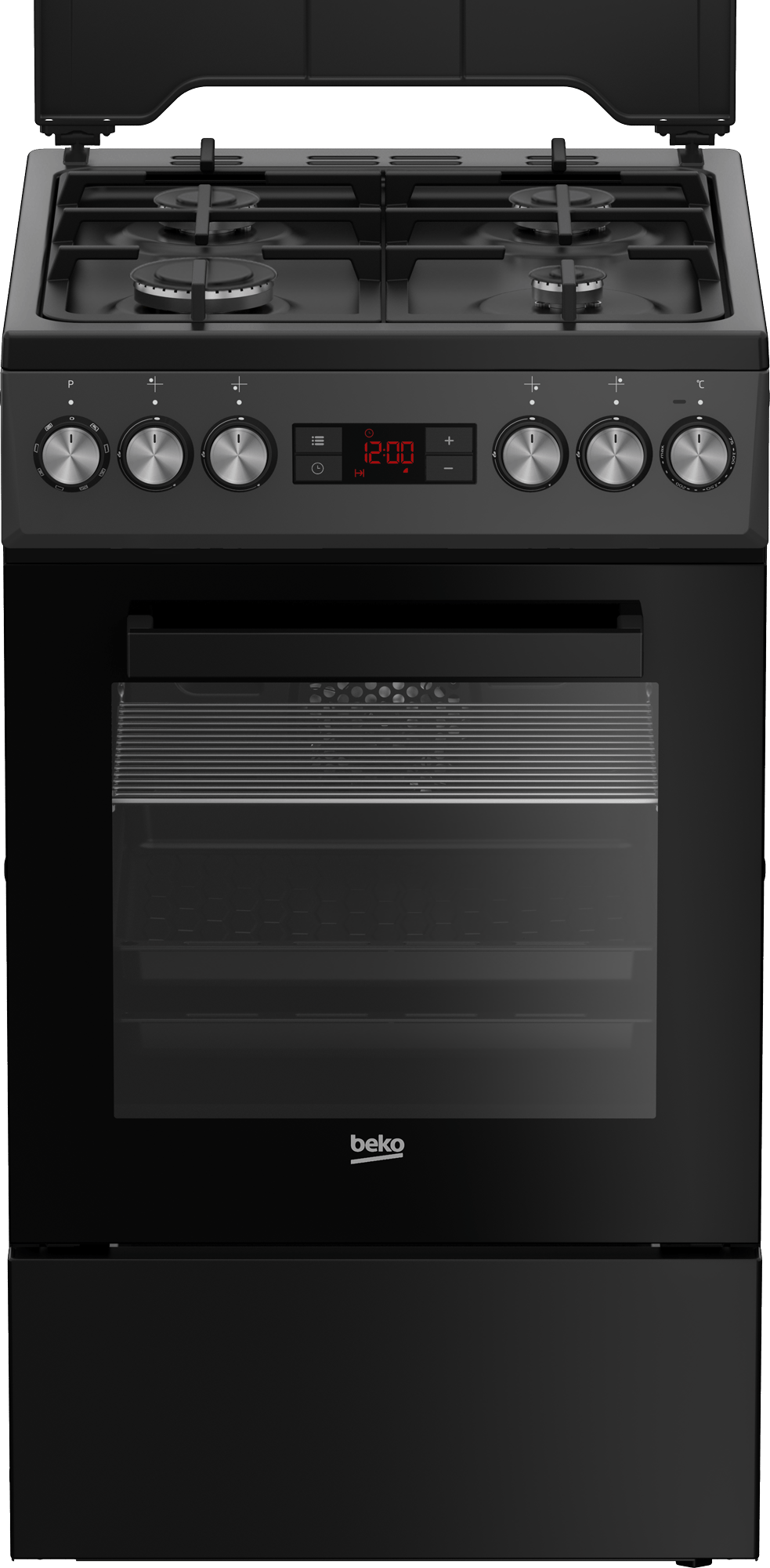 Beko Aragaz Aragaz Beko FSM52330DAON | 4 Arzatoare, Cuptor Electric, 8 Functii, Grill, 50x60x85cm