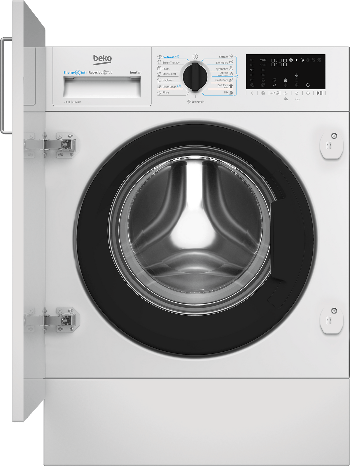 Beko Masina de spalat rufe Masina de spalat rufe Beko B3WBT681415W | 8kg, 1400RPM, Clasa A, Incorporabila, 60x55x82cm