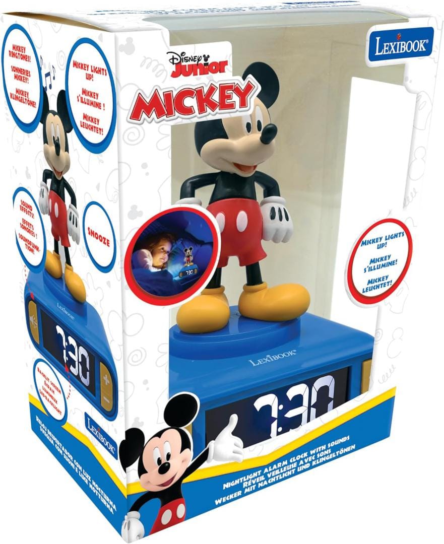 Lexibook Jucării Ceas Desteptator Lexibook RL800MCH | Lumina 3D, Mickey Mouse, Copii