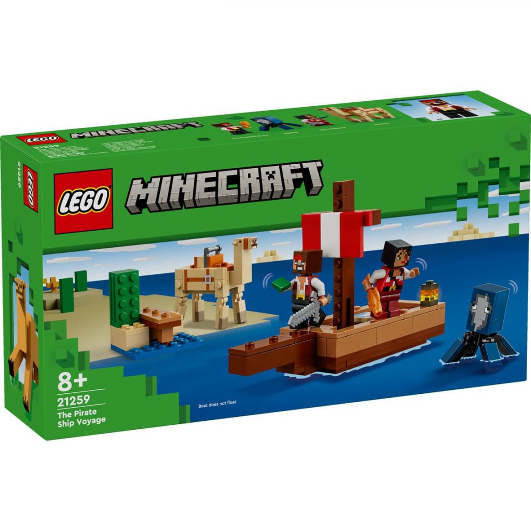 Lego Jucării Set Constructie LEGO Minecraft 21259 | Corabia de Pirati, Aventura, Cadou