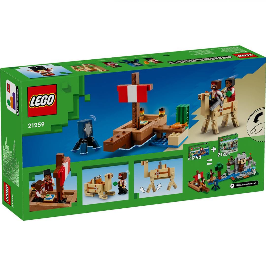 Lego Jucării Set Constructie LEGO Minecraft 21259 | Corabia de Pirati, Aventura, Cadou