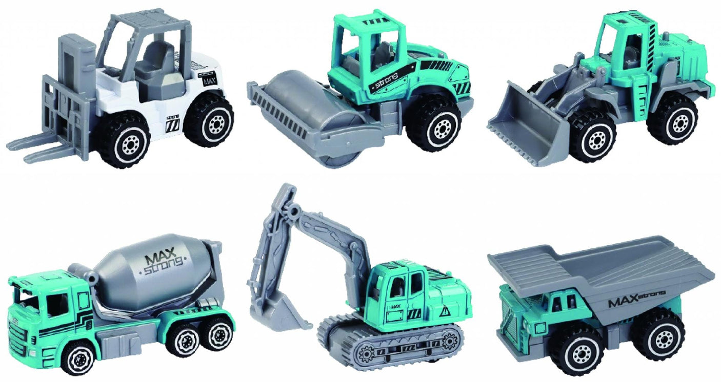 Cevodle Jucării Macheta Cevodle CEV64015-0001MIX | Set 6 Utilaje Die Cast, Scara 1/64, 7.5cm