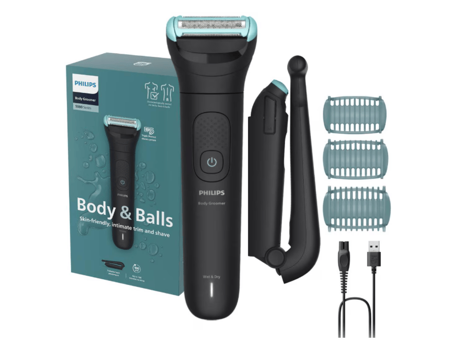 Philips Aparat de ras Aparat de ras si tuns corporal Philips BG5480/15 | Autonomie 100 min, Incarcare rapida, Brat extensie, 3 piepteni