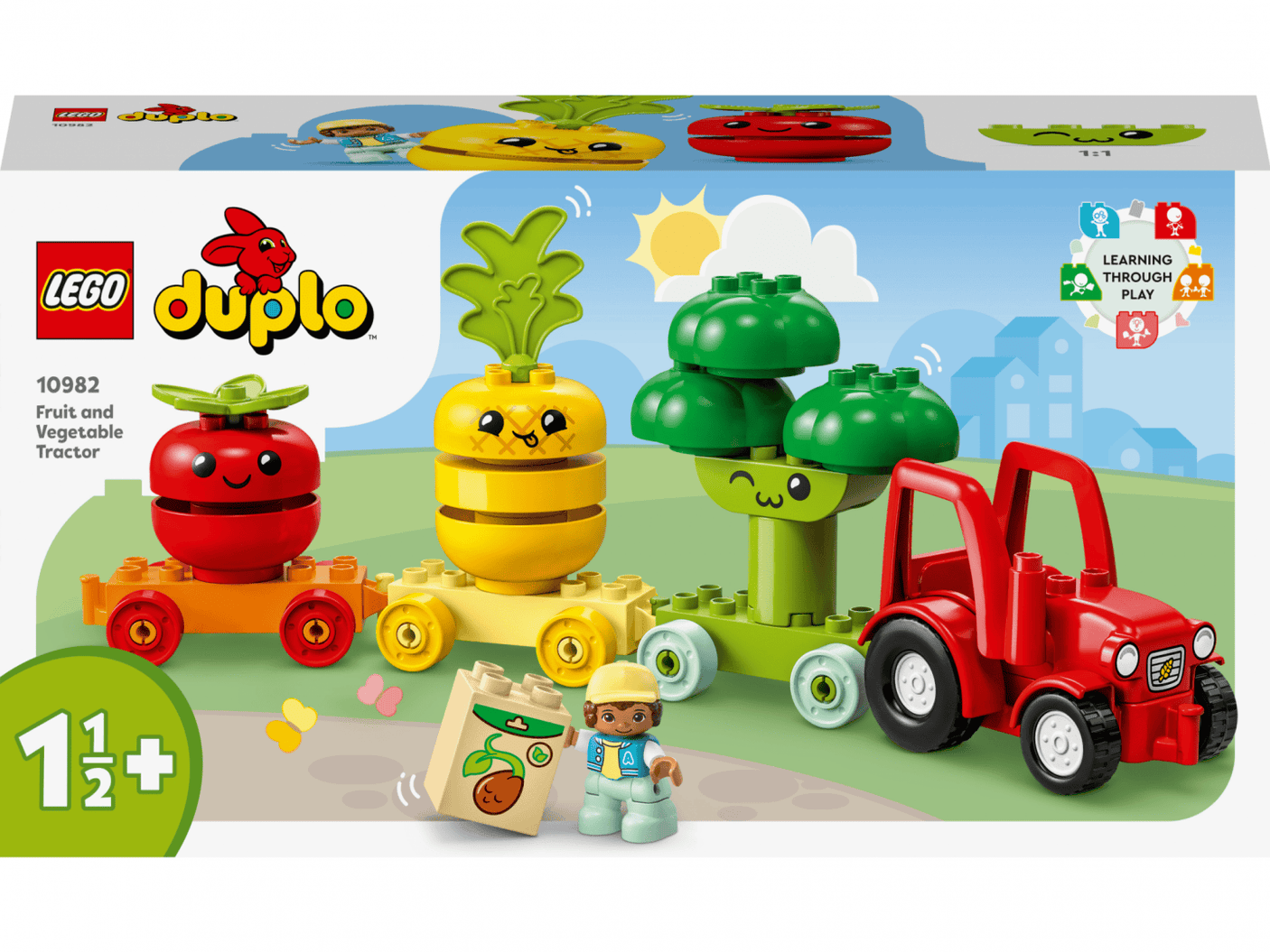 Lego Jucării Set Constructie LEGO Duplo 10982 | Tractor cu Fructe si Legume, 19 Piese, 18 Luni+