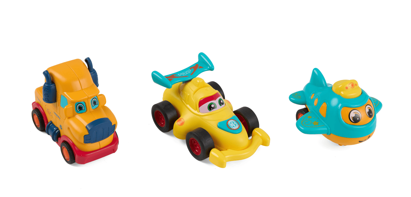 MomKi Jucării Set Jucarii MomKi MOMKI899-17E | 3 Vehicule, Actionate Prin Inertie