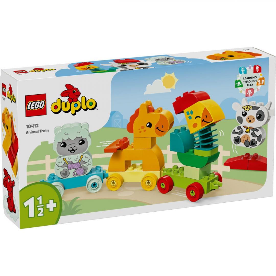 Lego Jucării Set Constructie LEGO Duplo 10412 | Tren cu Animale, Educativ, Cadou